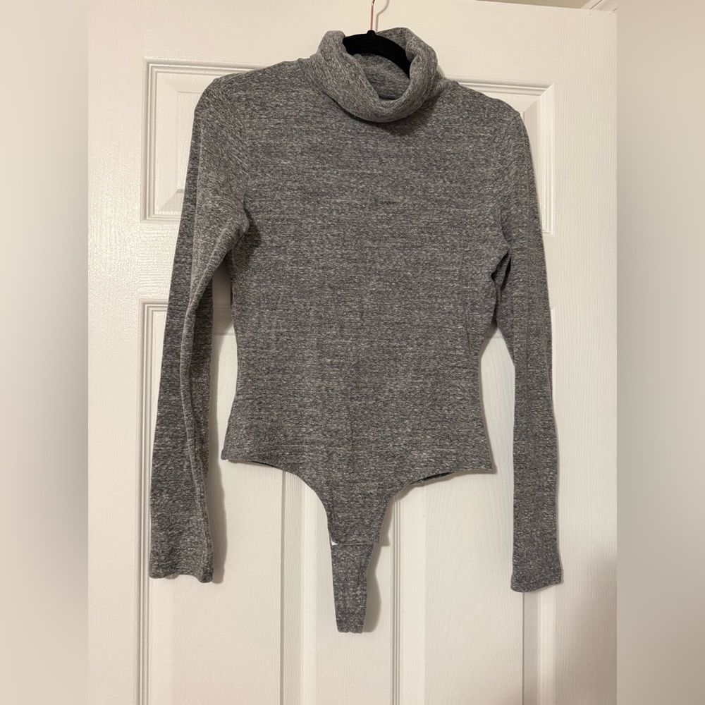 Madewell Heather Gray Turtleneck Bodysuit